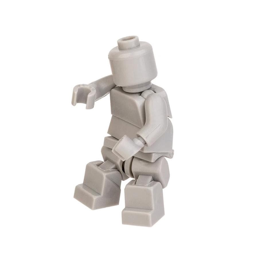 1 PC Multi-joint Movable Building Block MiniFigure Moc Children Bricks Doll Gift Toy Mini Collectible Toy Colorful 1.77 Inch light grey