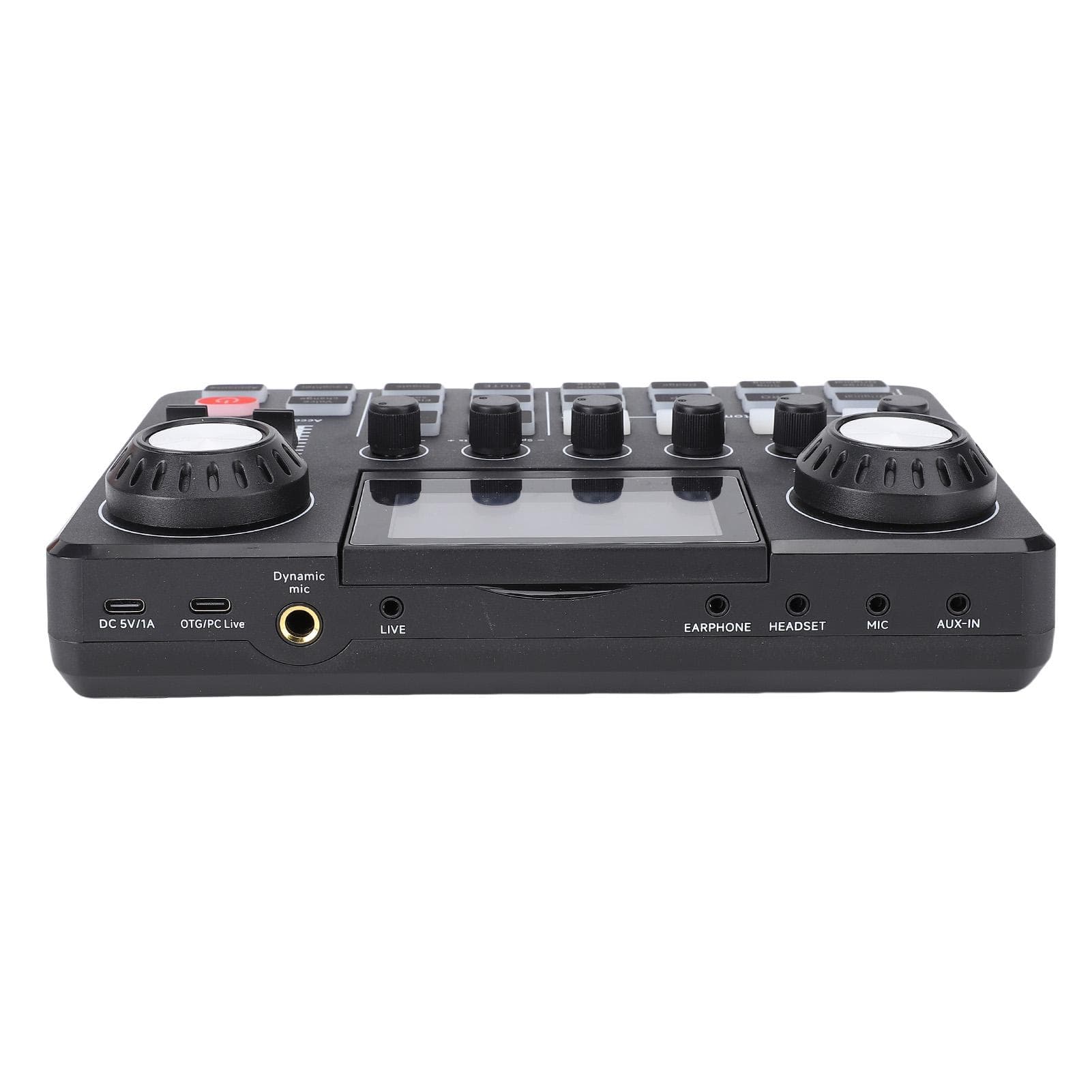 Live Sound Card Adjustable LED Screen Reverb RGB Lights Professional Sound Card with Voice Changer
