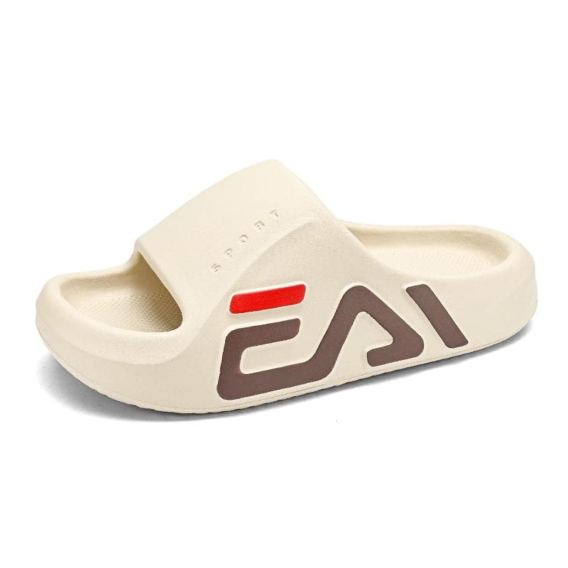 Men's Summer Soft Cushioned Casual Slippers EVA Extra Thick Sole Sandals Outdoor Shoes Fashionable Outgoing Sandals Hombre 40-41 khaki