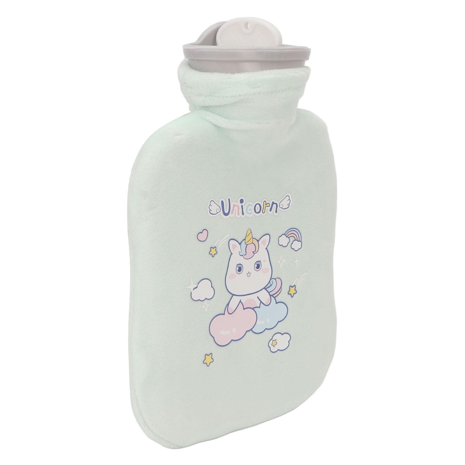 500ml Hot Water Bottle Bag Thicken Pain Reduction Hot Cold Compress Portable Hot Water Bed Warmer green