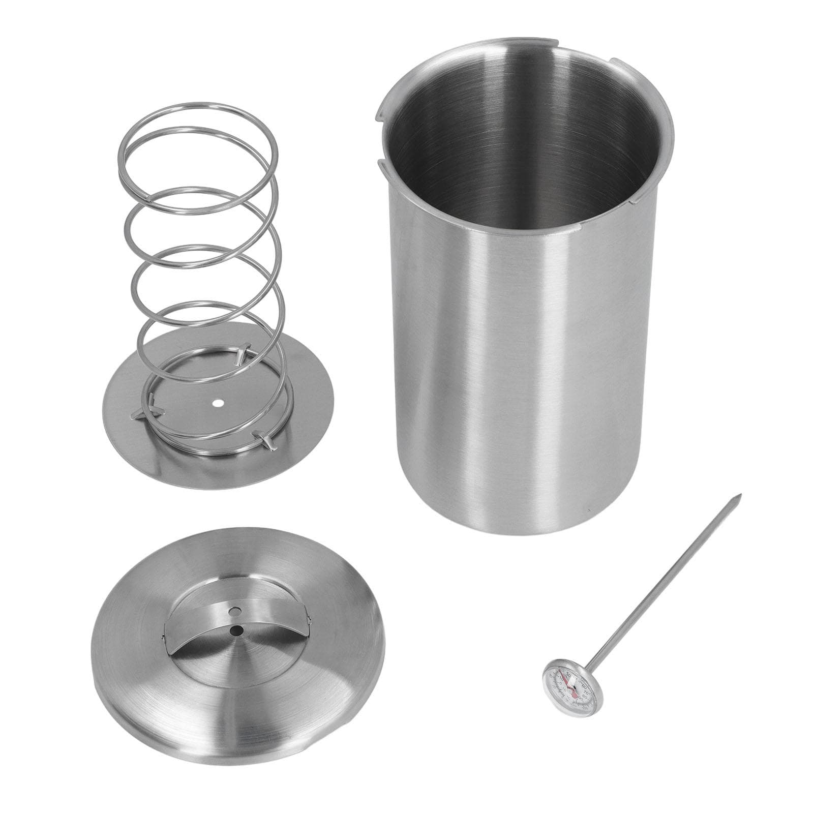 Meat Press Cooker Ham Maker 304 Stainless Steel Kitchen Meat Press Cooking Barrel with Thermometer L