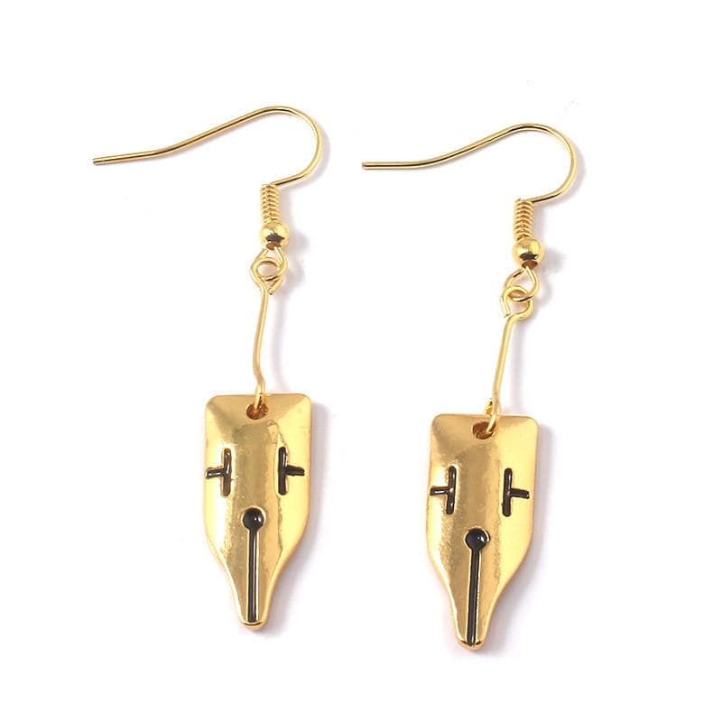 Jojos Bizarre Adventure Cosplay Earrings Rohan Kishibe Alloy For Men Women OilDrop