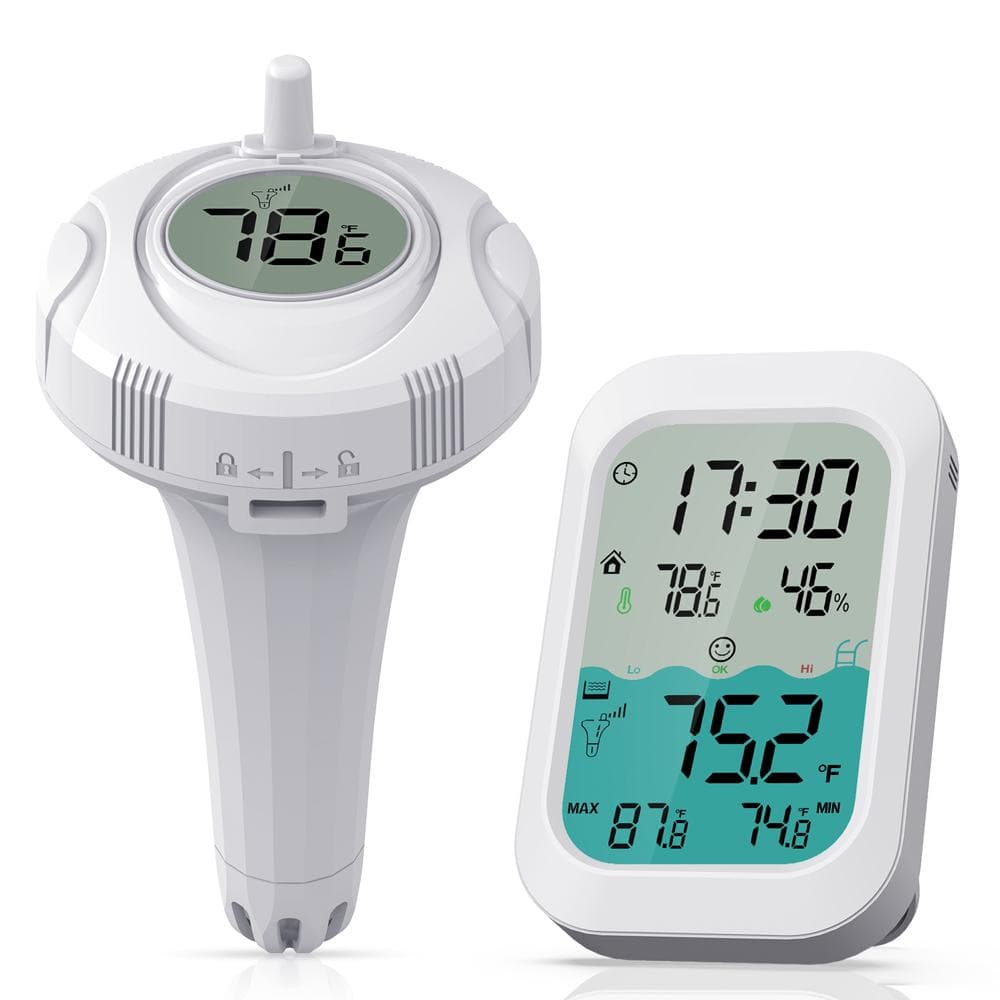 500ft Wireless Pool Thermometer Color Display Digital Thermometer 3 Channels Waterproof Swimming multicolour