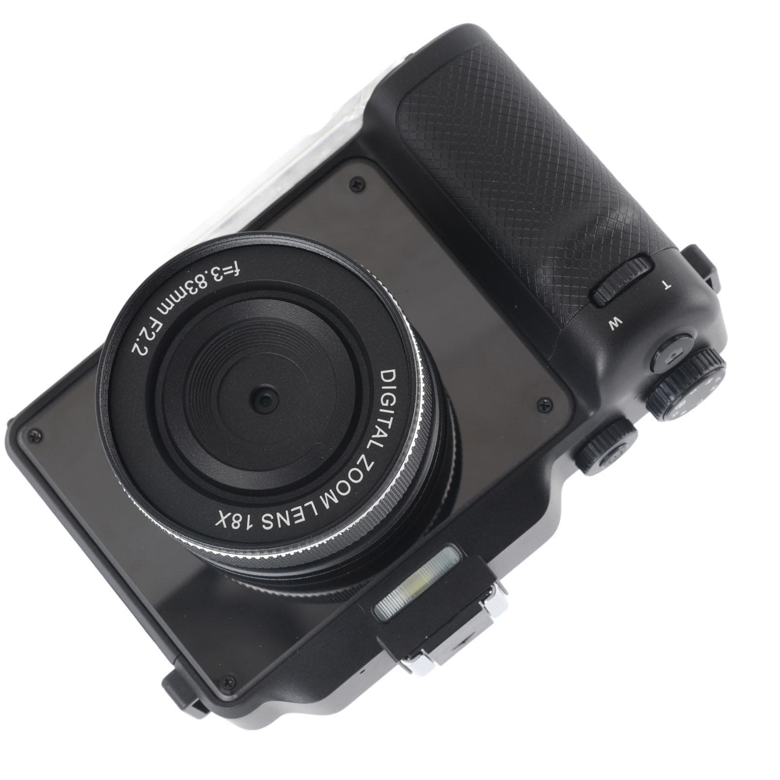 4K Digital Camera Front Rear Dual Lens 48 Megapixels 18X Autofocus Vlog Camera for Travel Party black