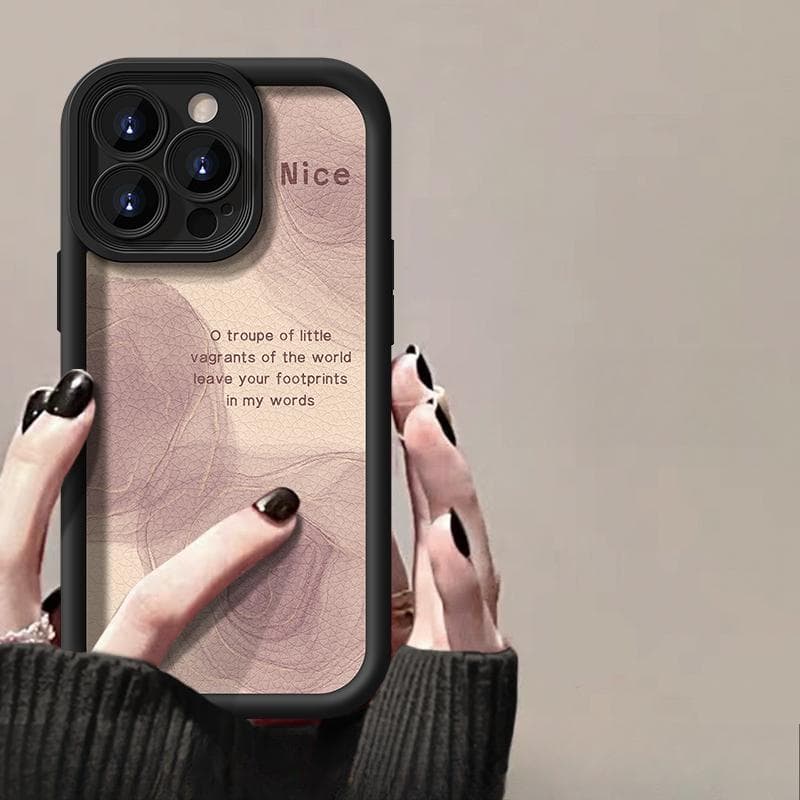Applicable To Apple 15 Mobile Phone Case Iphone14/13promax Smudge Camellia Doll 11/12 Lambskin Xr iPhone 6s Plus