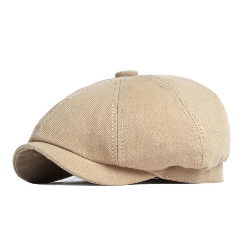 Classic Herringbon Beret Hat for Men Newsboy Cap Retro British Style Octagonal Flat Caps Gatsby Painters Hats Gorro Hombre Boina khaki