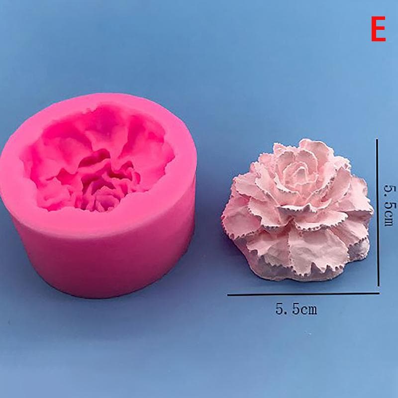 Silicone Cake Mold Chocolate Soap Making Tools Candle Mould Embossed Flower Bloom Aromatherapy Candy Handmade Wedding Decor
