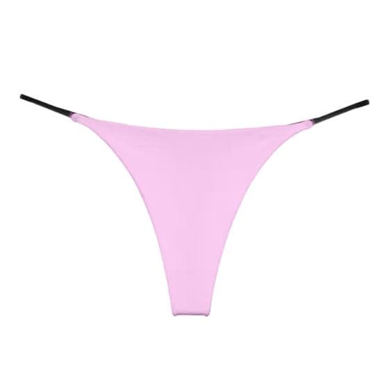 Women's G-String Thong Sexy Low Rise T-back Tangas Hipster Underwear Seamless No Show S pink