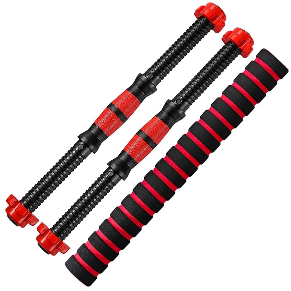 Threaded Dumbbell Handle Bars Extension Bar Set Adjustable Dumbbell Bars for Weight Lifting Home