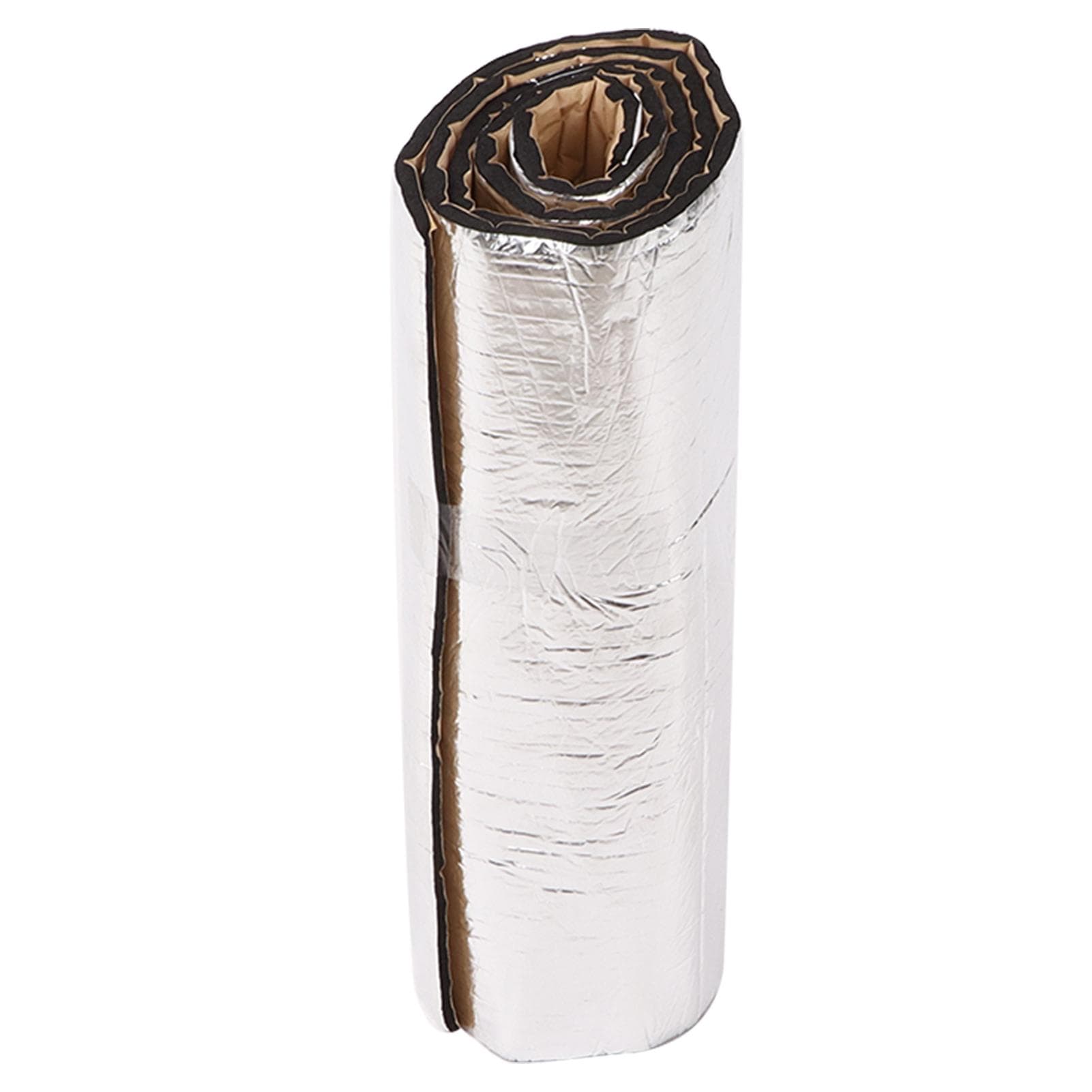 200x50cm Car Sound Heat Insulation Foam Mat 10mm Thickness Silver for Hood Backboard Firewall