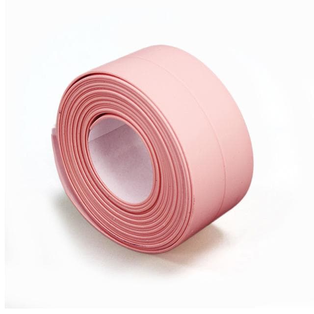 3.2M PVC Bath Sink Sealing Strip Tape Caulk Strip Self Adhesive Waterproof Mould-Proof Wall Sticker Sink Edge Tape for Bathroom Kitchen Accessories 2.2cm x 330cm pink