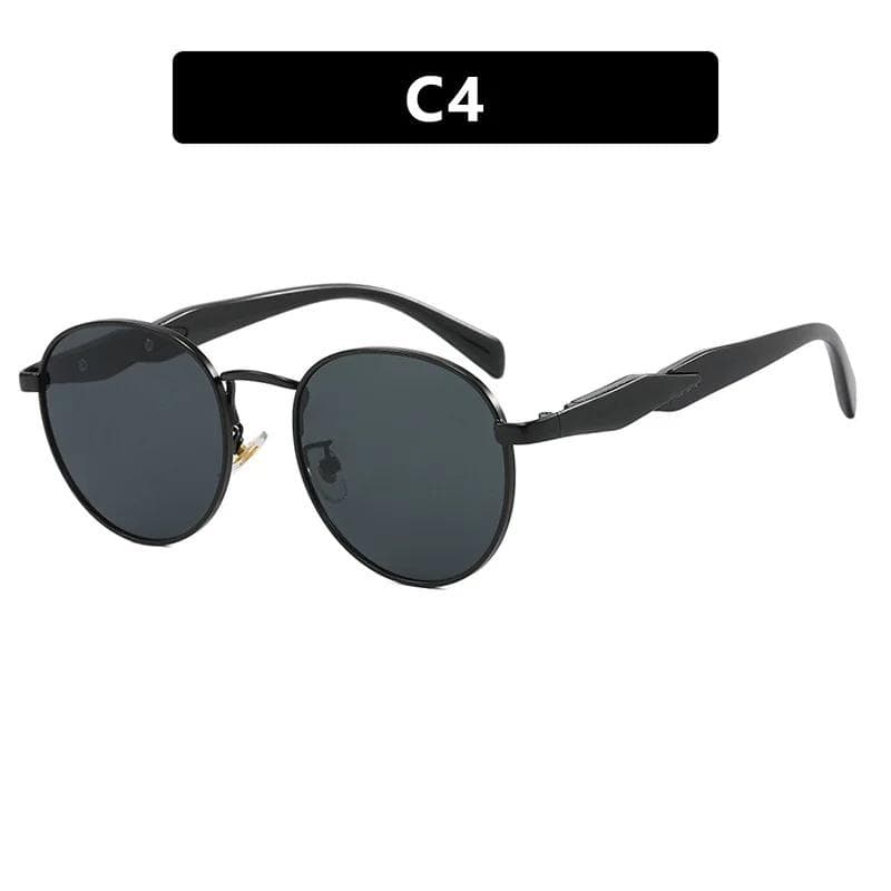 New European American Women Circular Sunglasses Trendy Metal Street Photography Sun Glasses Fashion Accessories 1PC