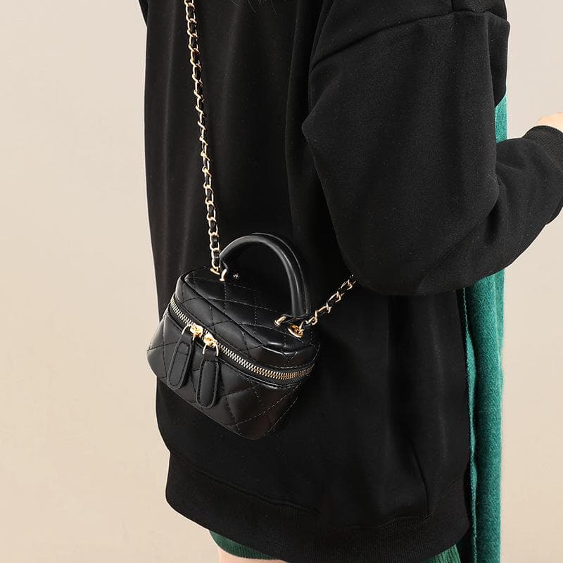 Small Fragrant Bag Women's Hand Bill Shoulder Bag Fashion Diamond Check Mini Crossbody Bag