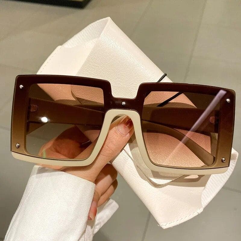 New Fashion Square Sunglasses for Women UV Protection Large Frame European American Style Streetwear