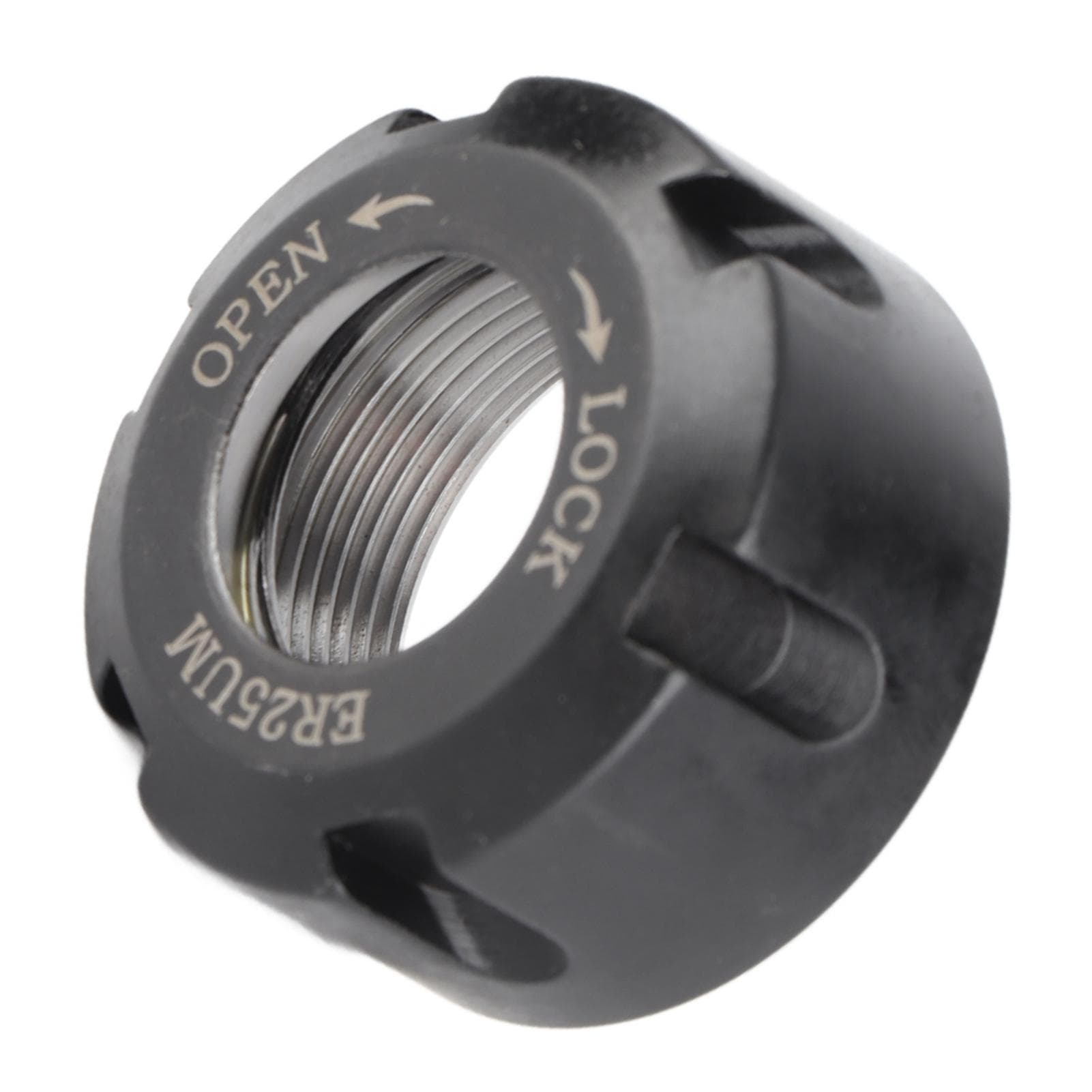 1pcs ER25UMdynamic balancing nut Metal Collet Nut Chuck Holder Lathe(BlackM32*1.5)