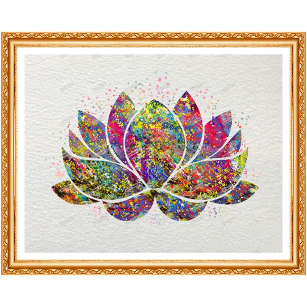 Diamond Embroidery Full Kit DIY Diamond Painting Lotus 3D Round Crystal Diamond Icon Paste Crafts 20X30CM