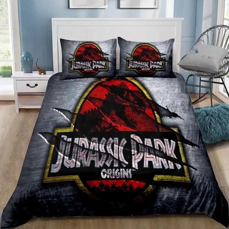 Dinosaur Jurassic Park 3D Print Bedding Set Single Twin Full Queen King Size Bed Set Adult Kid Bedroom Bedding Gift 135X200cm-2pcs