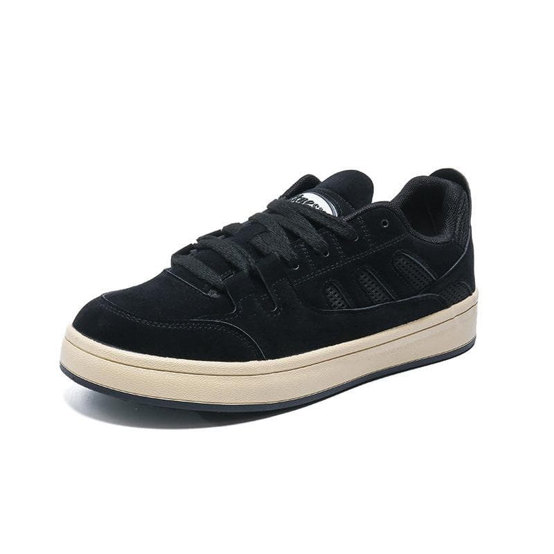 Men's Fashionable Casual Low Cut Board ShoesTrendy Shoes Canvas Shoes 39 black