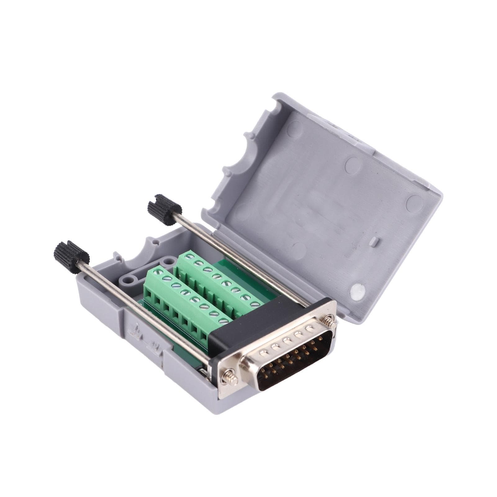 DB15 Solderless Connector 15 Pin Breakout Board D?SUB Male Terminal Adapter Module with Case