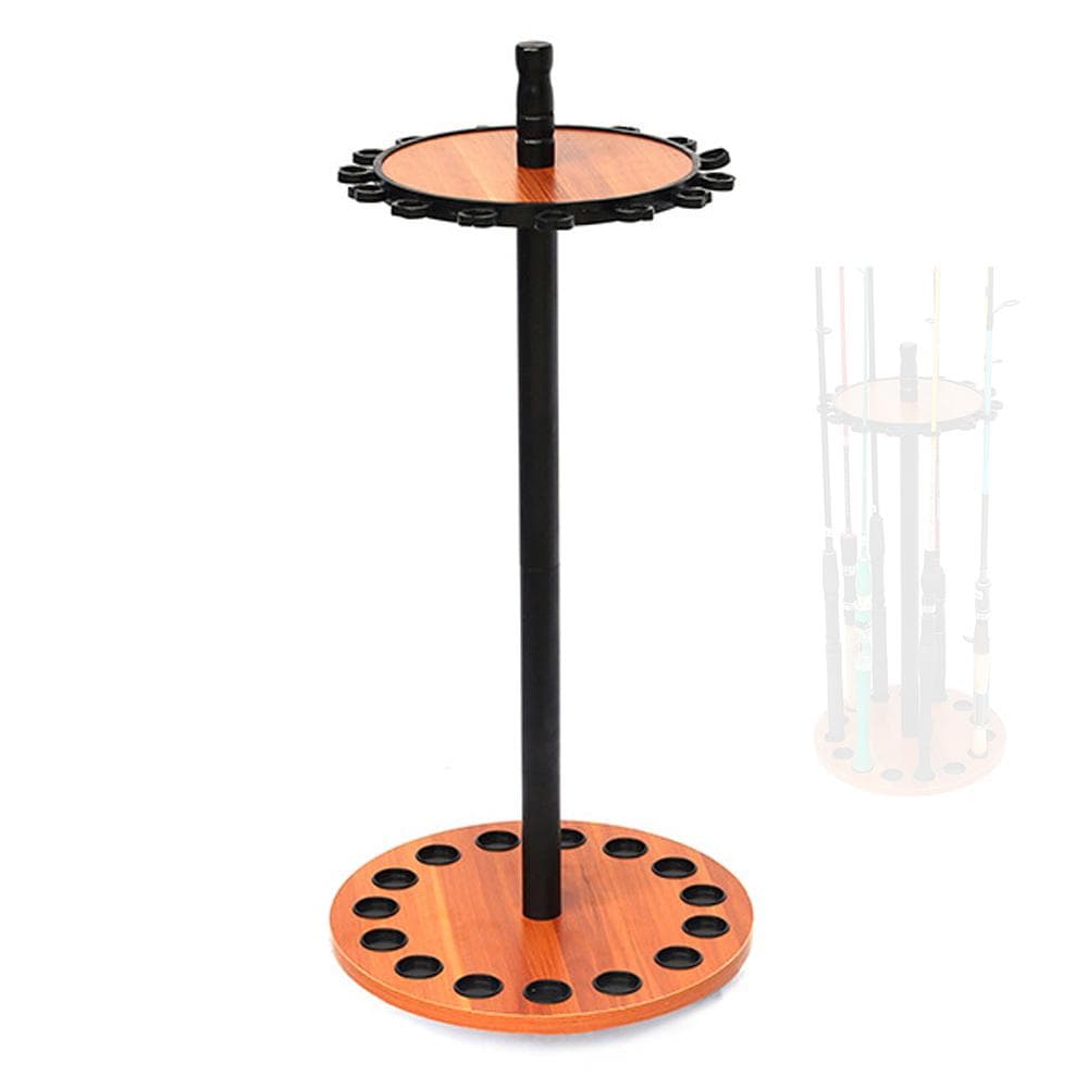 Fishing Rod Display Rack Rotating Fishing Rod Bracket Wooden Fishing Rod Holder Fishing Rod Storage Fishing Rod Rack