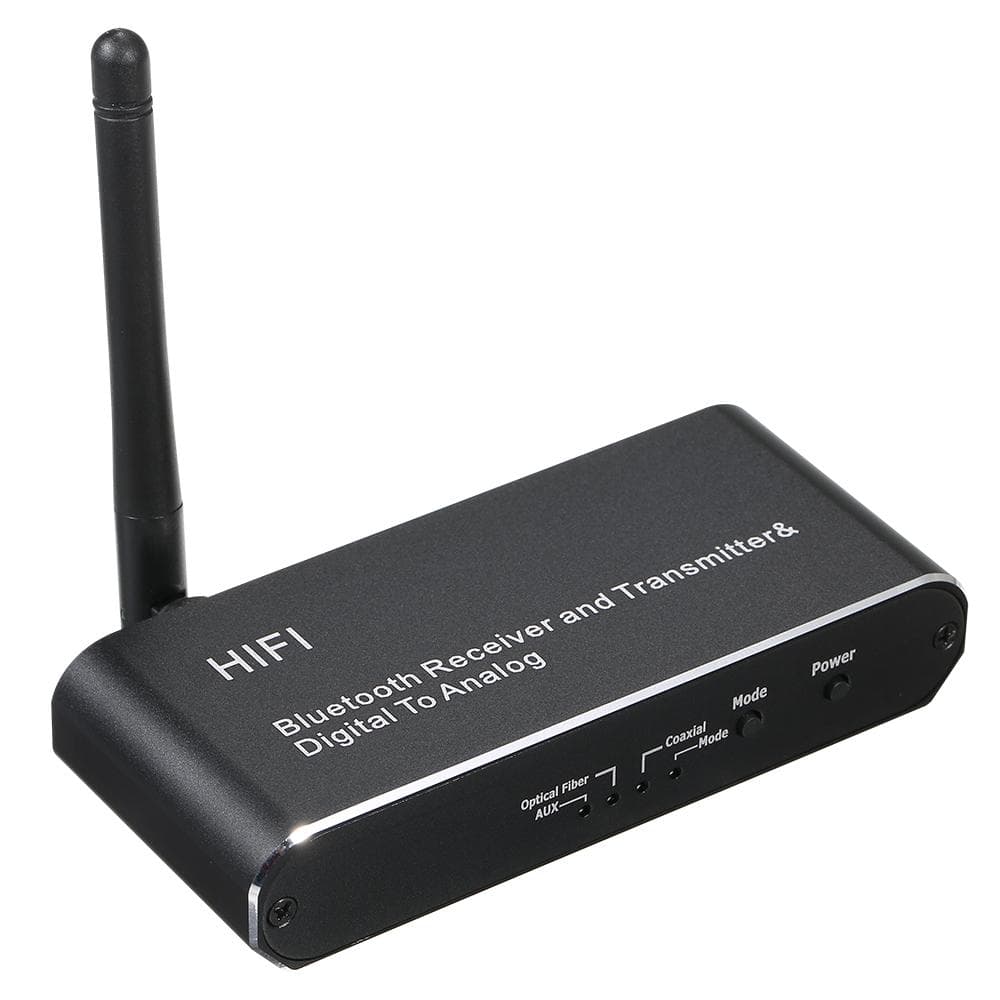 D09 BT Receiver Transmitter DAC Digital Optical Fiber Coaxial to Analog Audio Converter BT5.0 Chip black