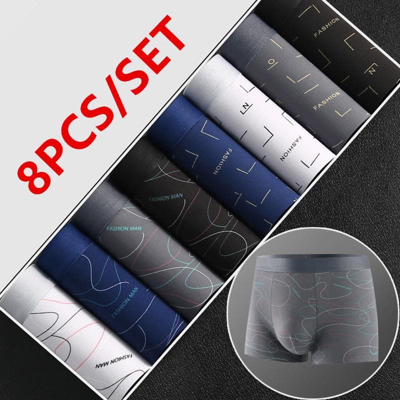 4/8pcs Set Men's Underwear Boxers Cotton Male Panties Boxers Breathable Man Boxer Solid Underpants Comfortable Shorts Calzoncillo Hombre XL