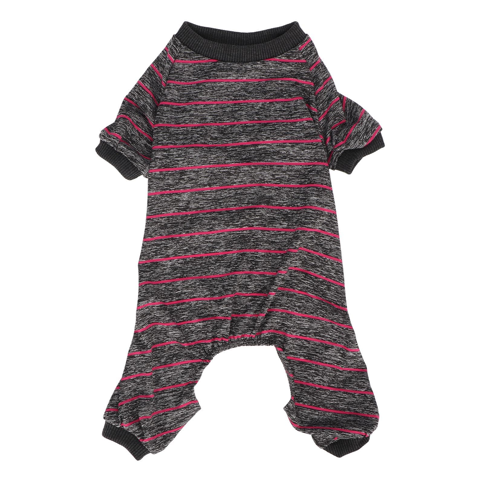 Dog Striped Pajamas Thin Breathable 4 Legs Pet Pajamas Dog Apparels for Summer Home XL S(for 2-4kg)