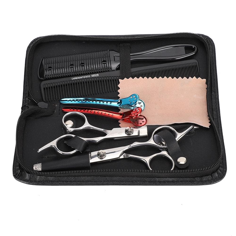 Professional Haircutting Scissors Set Barber Hairdressing Thinning Flat Shears Kit