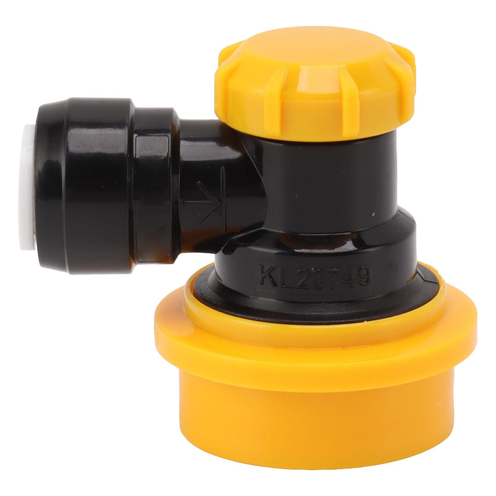 5/16 Inch Double Tight Push in Quick Connector Adapter Push in Fitting Ball Lock Quick Disconnect yellow