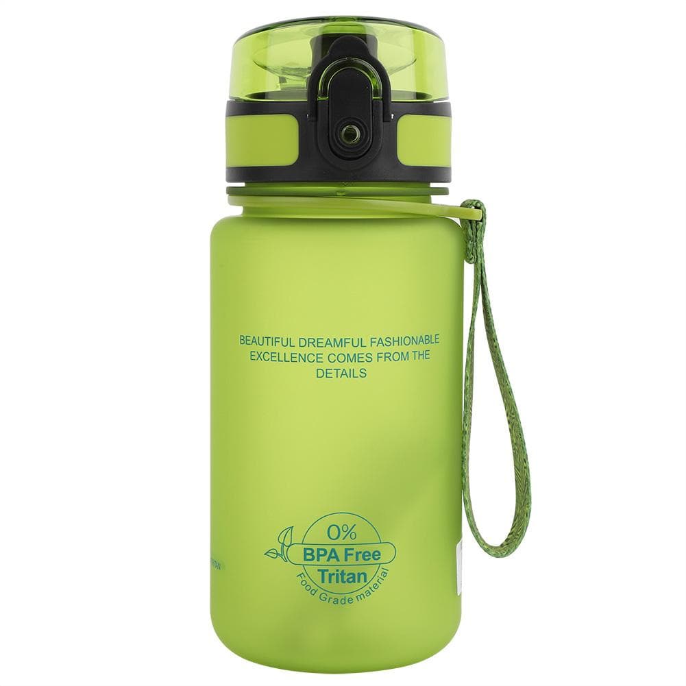 350ml High Quality Portable Water Bottle With Rope Leak Proof Durable Outdoor Sports (Green)