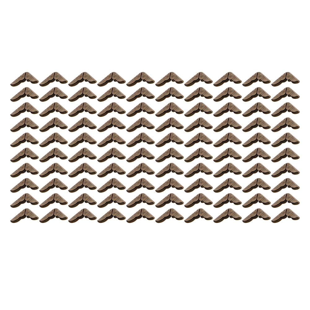 100pcs Book Corner Protectors for Scrapebooking Vintage Photo Album Diary Bronze Color