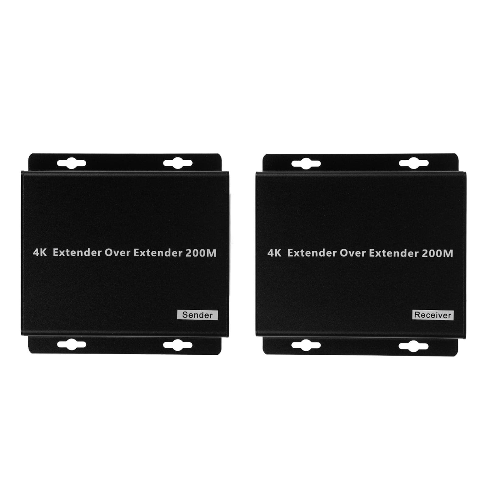 HD Multimedia Interface Extender 4K 656.17ft Ethernet Cable Extender for Security Monitoring Video EU Plug