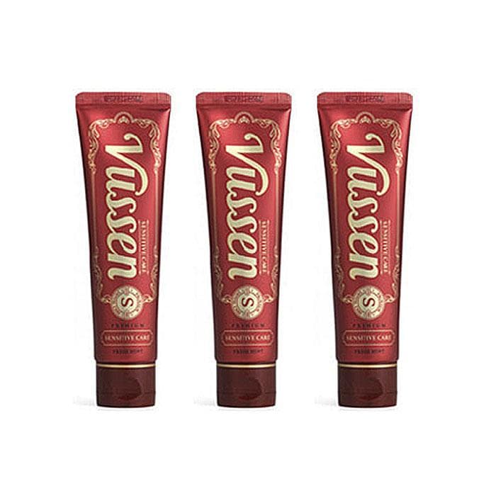 Vussen Korean Whitening Toothpaste 3 Pack – Teeth Whitening & Fresh Breath Care Vussen S 120g x 3pc