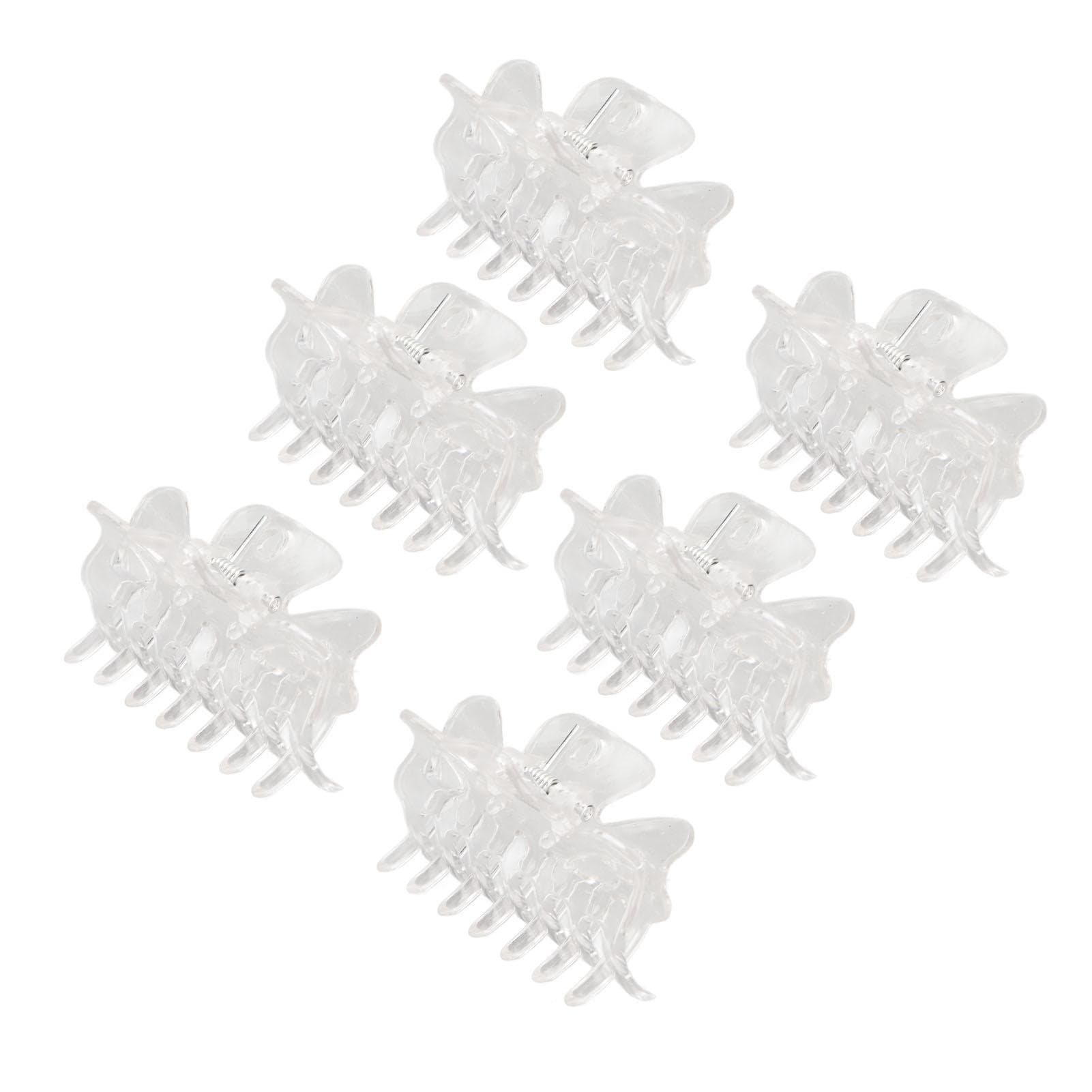 12pcs Hair Claw Clip Transparent Prevent Slip Strong Hold Elegant Plastic Hair Clamps for Women