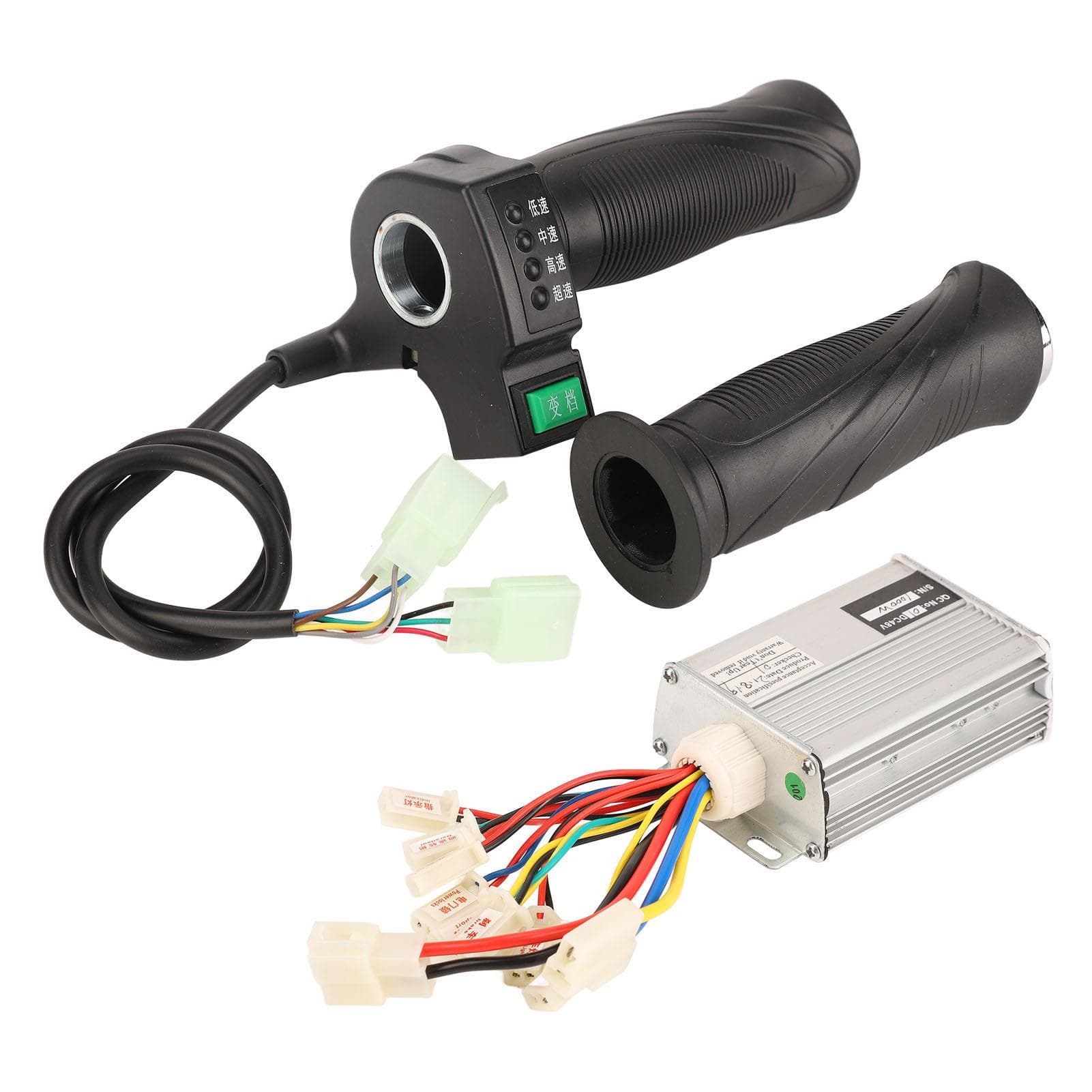 48V 1000W Electric Bike Brush Motor Controller with 4 Speed Throttle Handle Electric Controller