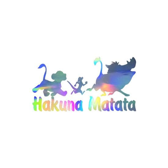 Car Sticker Colorfast Fine Workmanship Waterproof Hakuna Matata Vinyl Sticker for Car pink