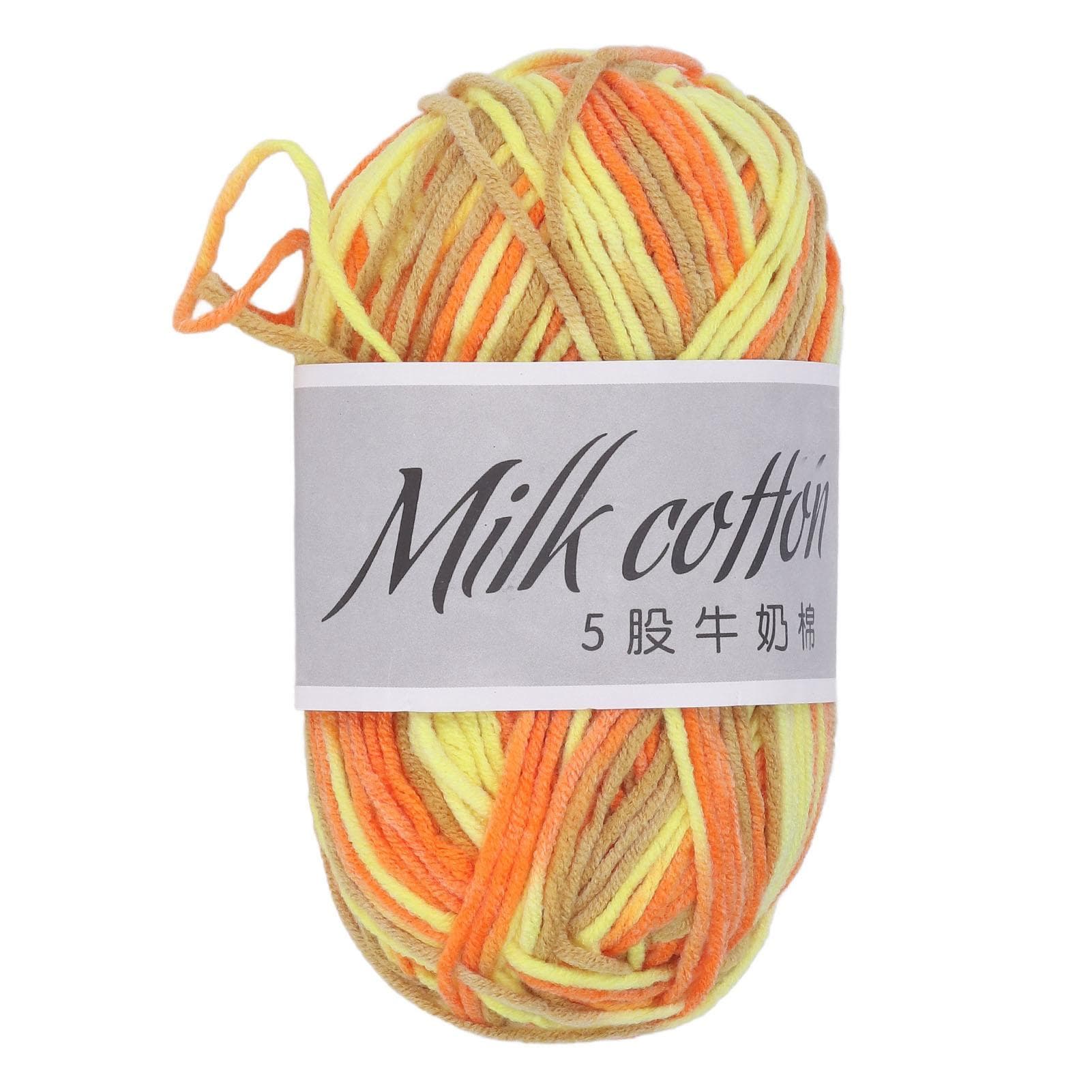 1 Pcs 5 Strands Crochet Yarn Soft Comfortable Breathable Milk Cotton Thread Crochet Knitting Chunky