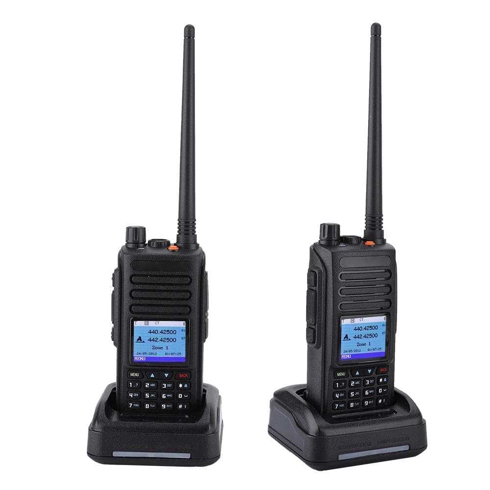 DM1702 Portable Handheld Radio Dual Band GPS VHF UHF Walkie Talkie US Plug