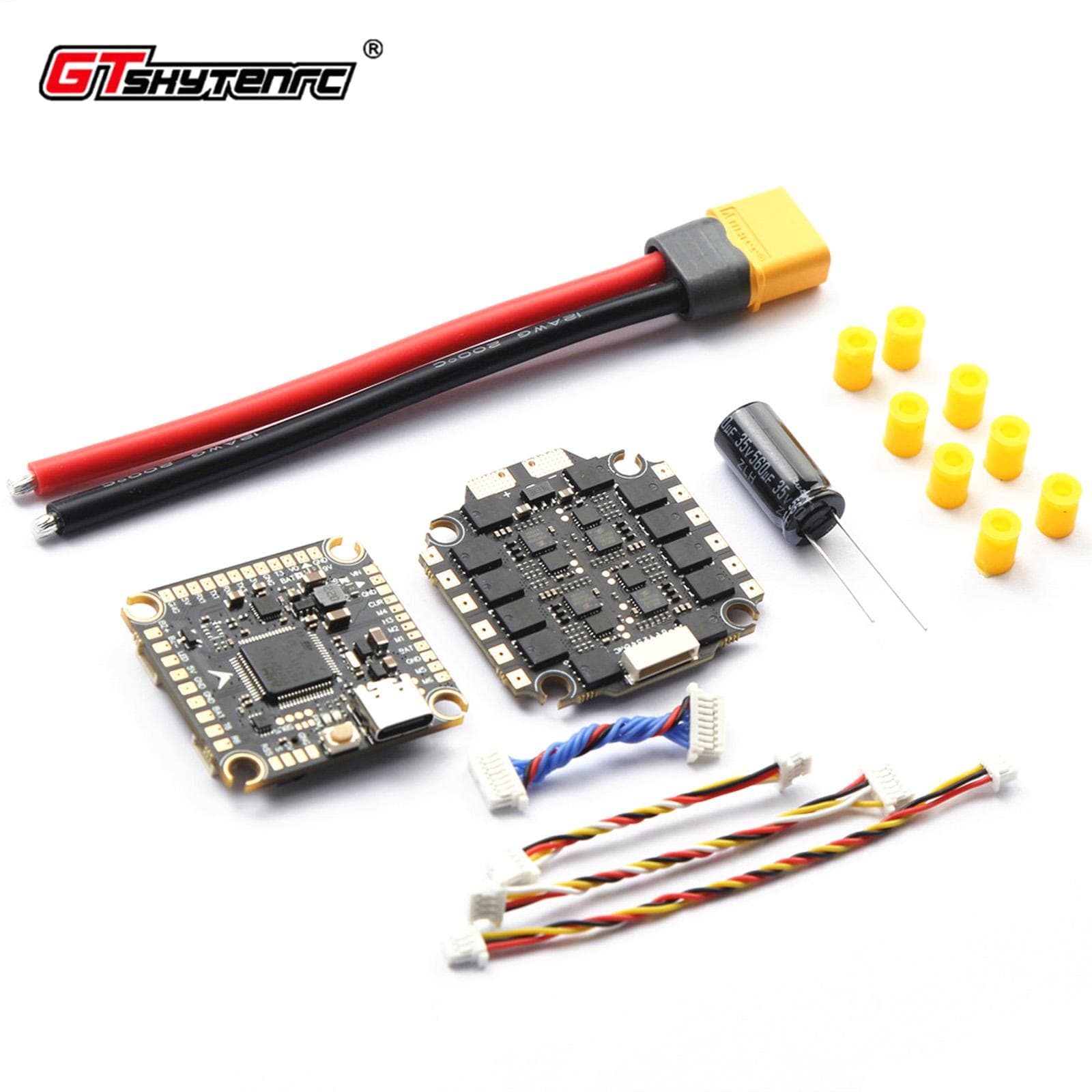 GTSKYTENRC Tracker F405 V2 F4 V3S Flight Control FC BLS-50A 4 in 1 ESC Stack for Remote Control FPV black