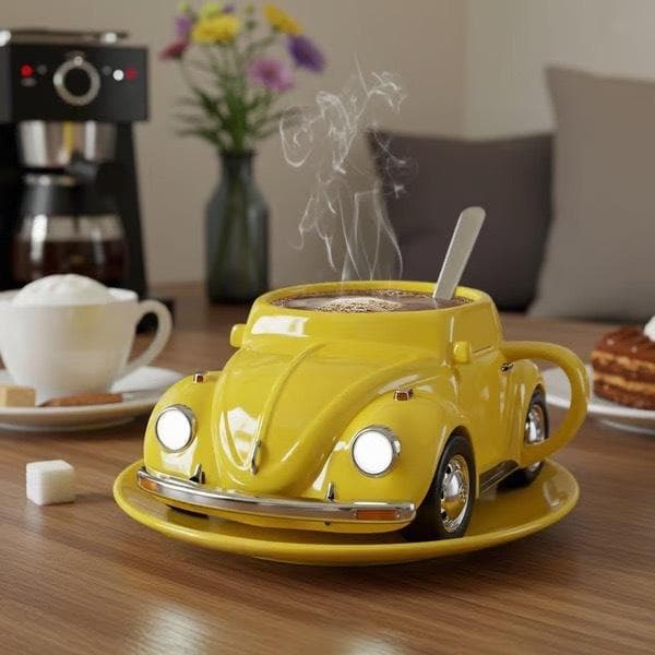 Shaped Coffee Mug yellow