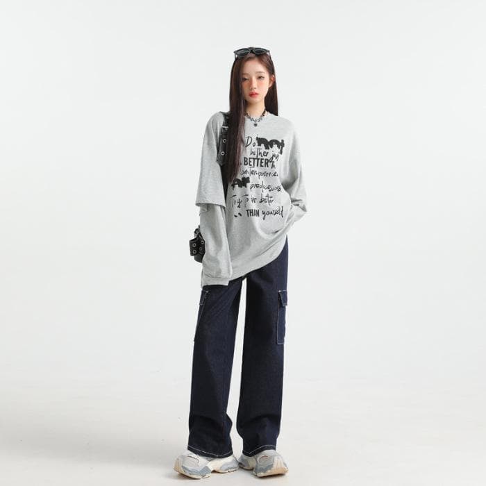 Super Soft Jeans Spring Work Clothes Wide-leg Jeans Women Spring Wide-leg Trousers Women Spring Work Clothes Women Spring 2XL