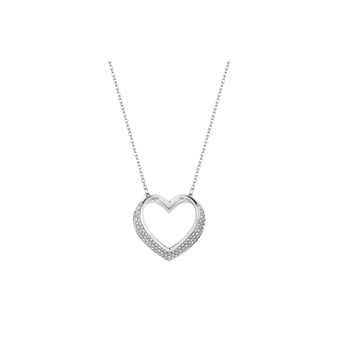 Swarovski Cupid Set Imitation Crystal Rhodium Plated Necklace Women necklace 5136278 Silver,F