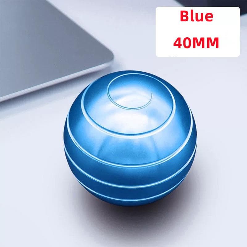 Desk Stress Relief Toys Rotating Spherical Gyroscope Adult Office Kid Classroom Fidget Toy Optical Illusion Flowing Toy For blue