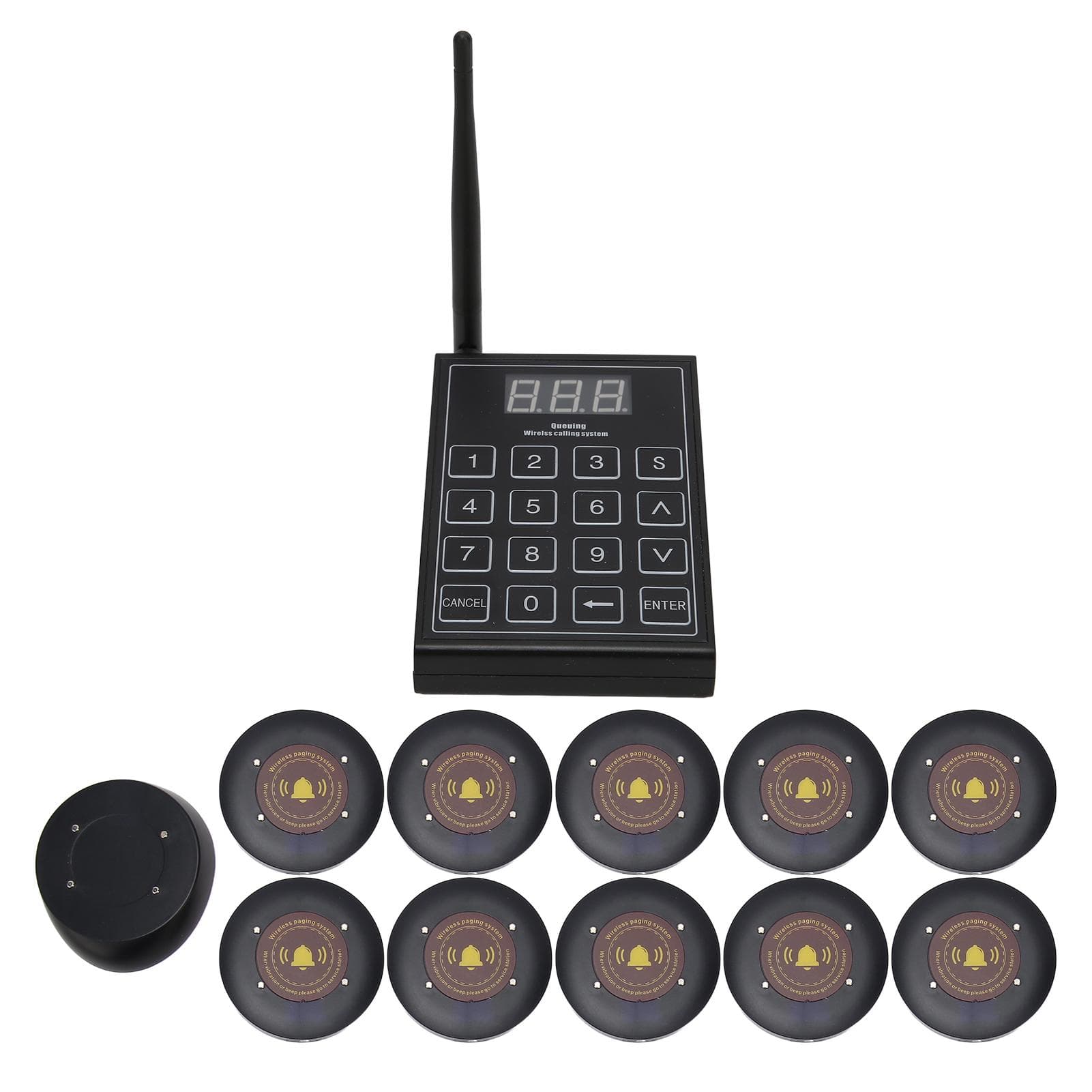 Restaurant Pager 1 for 10 Waiting Buzzers Wireless Calling System for Food Truck Coffee Shop AU PLUG