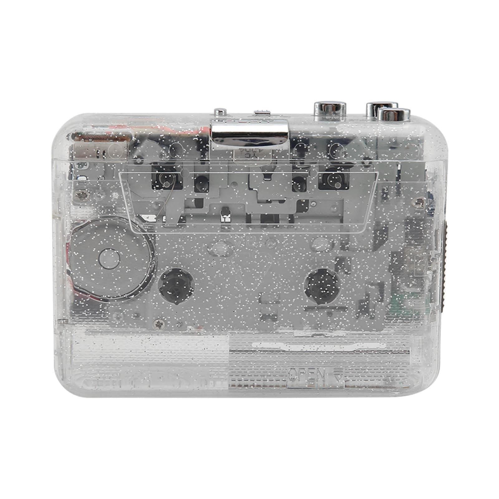 Cassette to MP3 Converter HiFi USB 2.0 Interface Transparent Shell Portable Cassette Recorder