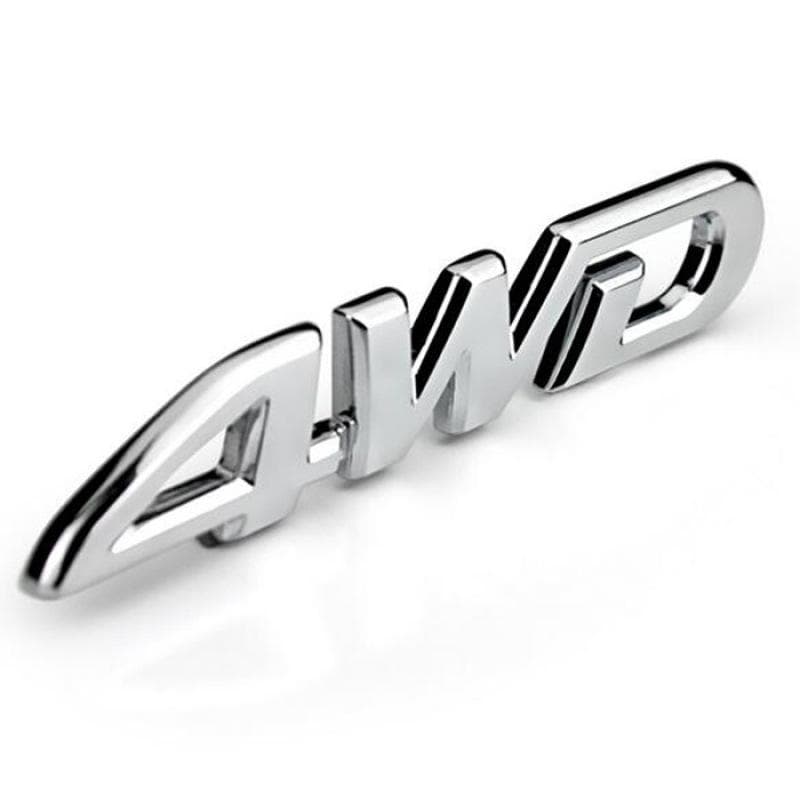 Car Metal Badge Sticker 4WD Displacement Emblem Badge All Wheel Drive Auto Sticker