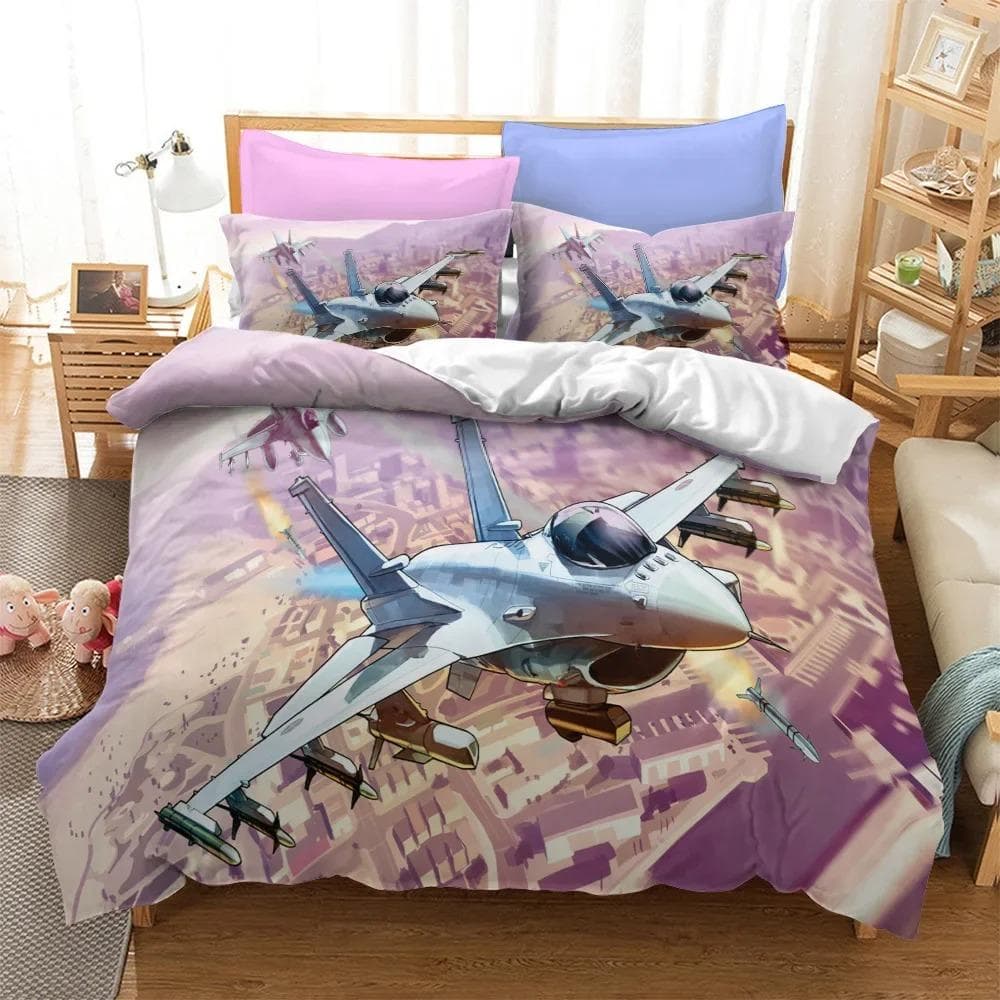3D Cartoon Game Grand Theft Auto Duvet Cover with Pillow Cover Bedding Set Single Double Twin Full Queen King Bed Set Room Decor 70x133cm 2pcs