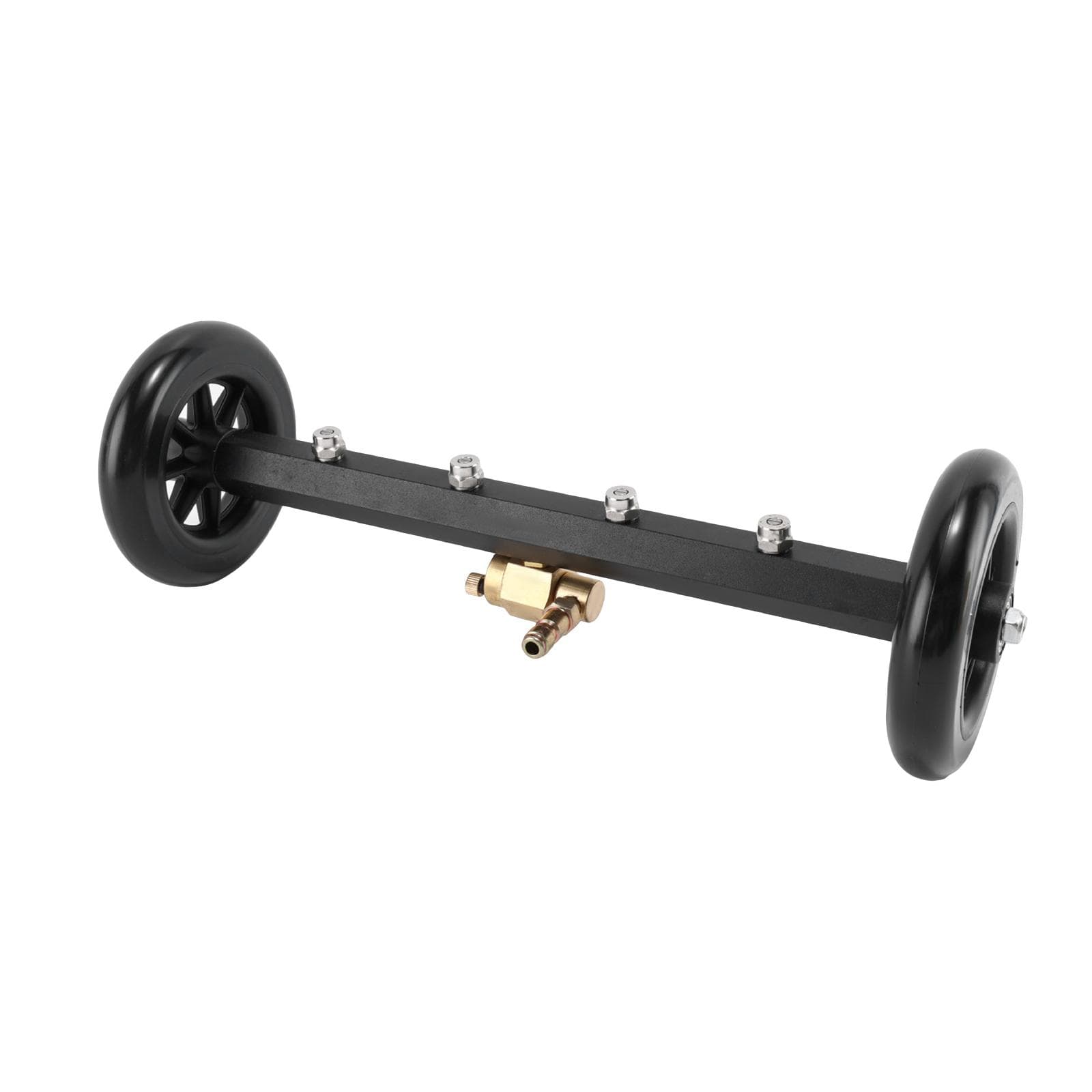 Water Broom for Pressure Washer and Car Undercarriage Cleaner 7 Nozzle Dualpurpose Stainless Steel 4 nozzles black