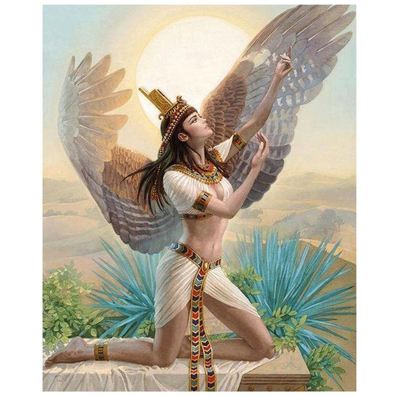 5d Diy Diamond Painting Egyptian Woman Angel Wings Diamond Embroidery Mosaic Pictures 20X30CM