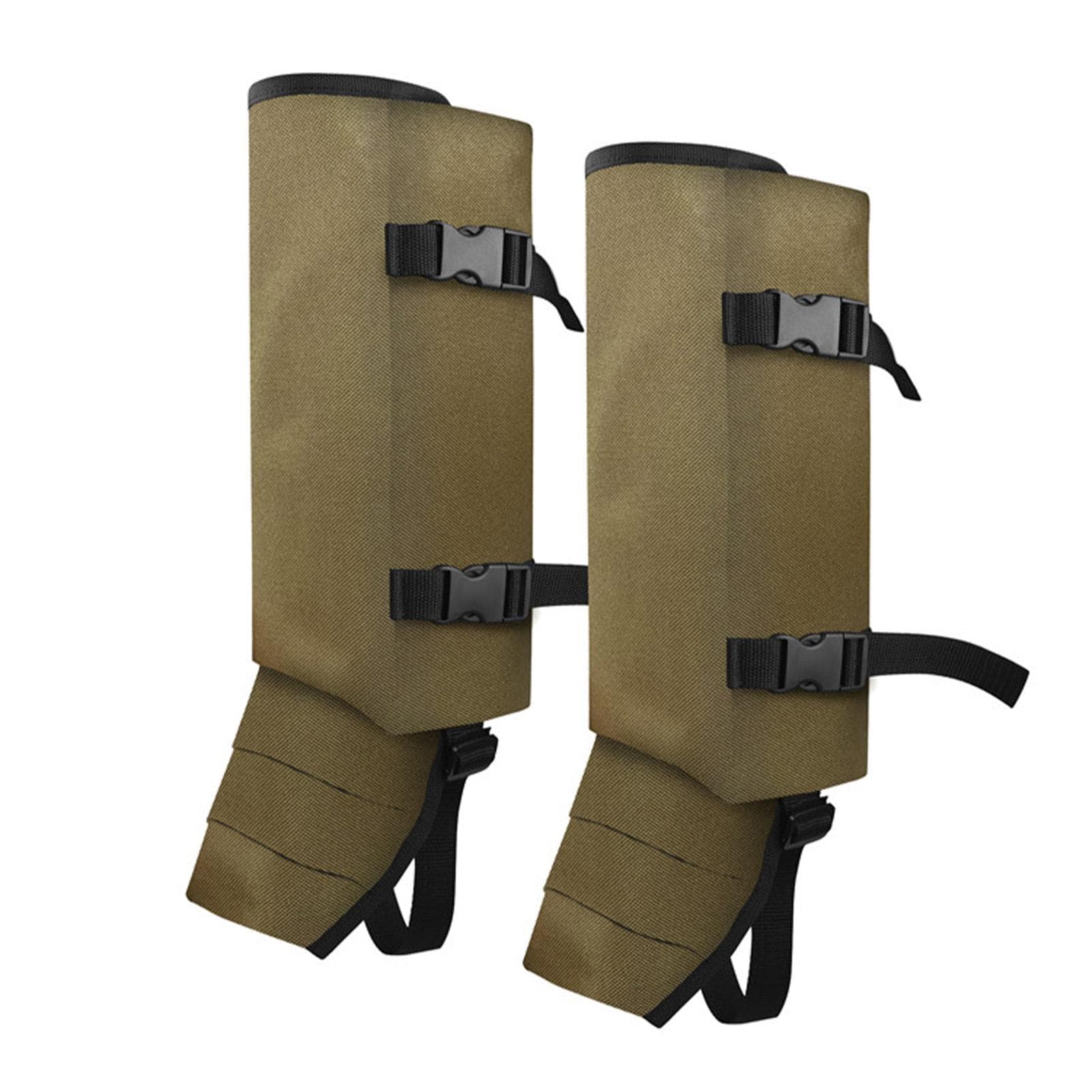Snake Gaiters for Hiking Lightweight and Breathable Snake Proof Leg Sleeves Adjustable Snake Bite khaki